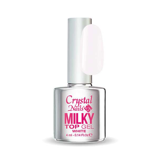 CRYSTAL NAILS - MILKY TOP GEL – White HEMA FREE