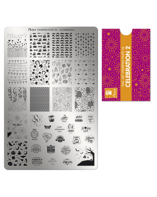 Moyra stamping plate 056 Celebration 2