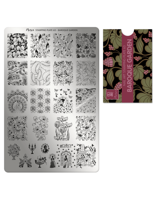 Moyra stamping plate 063 Baroque Garden