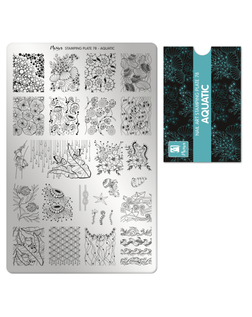 Moyra stamping plate 078 Aquatic