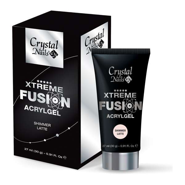 CRYSTAL NAILS - XTREME FUSION ACRYLGEL Shimmer Latte
