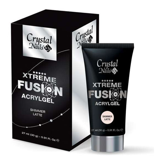 CRYSTAL NAILS - XTREME FUSION ACRYLGEL Shimmer Latte