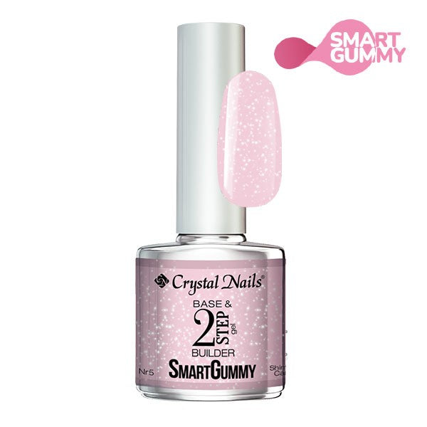 Crystal Nails - Smart Gummy Rubber Base Gel Nr5 Shimmer Candy 8ml