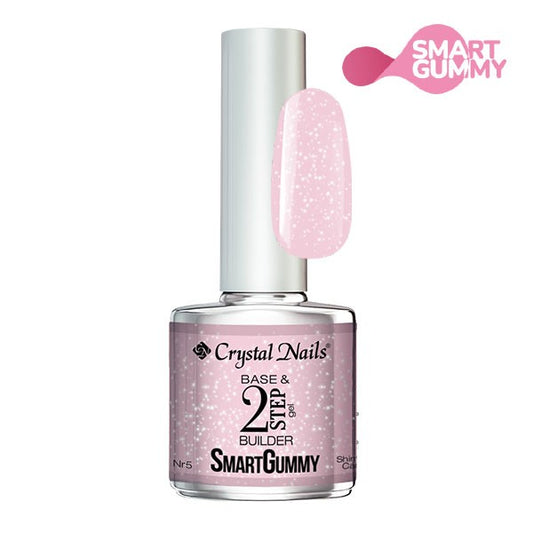 Crystal Nails - Smart Gummy Rubber Base Gel Nr5 Shimmer Candy 8ml