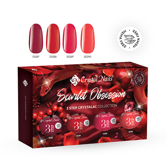 Crystal Nails - COF. 3 STEP SCARLET OBSESSION (4x4ml)