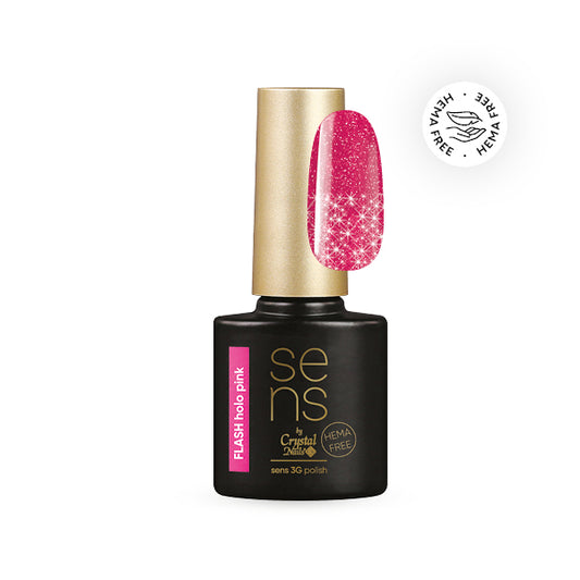 CRYSTAL NAILS - SENS Flash Holo Pink# 3G Polish THF