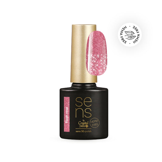 CRYSTAL NAILS - SENS Flash Holo Rose# 3G Polish THF