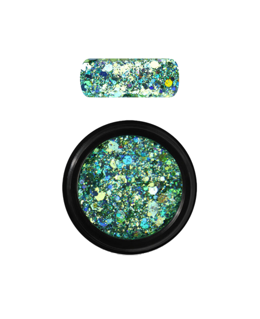 Moyra Holo glitter mix 19 Turquoise Green