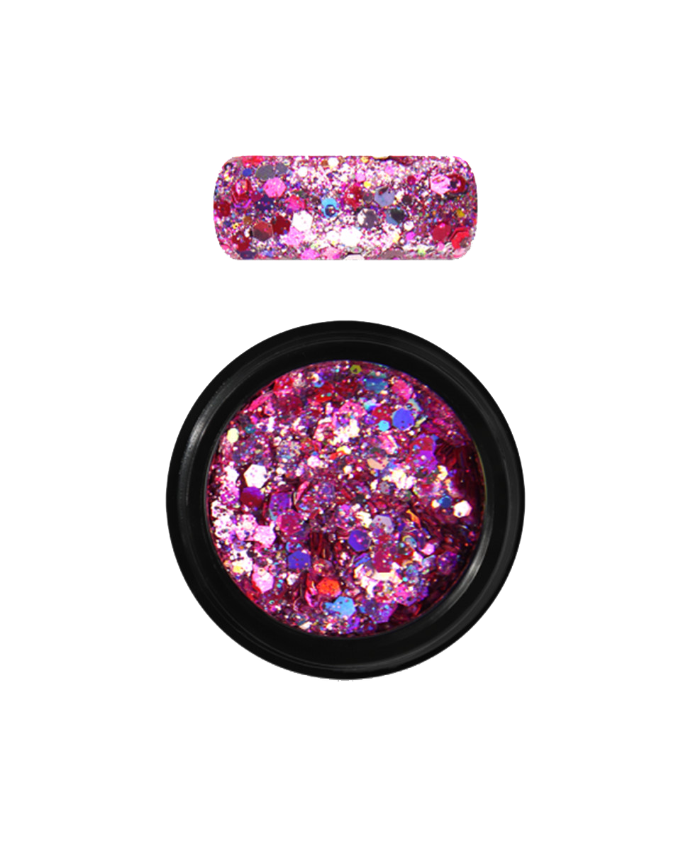 Moyra Holo glitter mix 20 Dark Rose