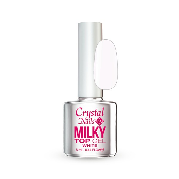 CRYSTAL NAILS - MILKY TOP GEL – White HEMA FREE