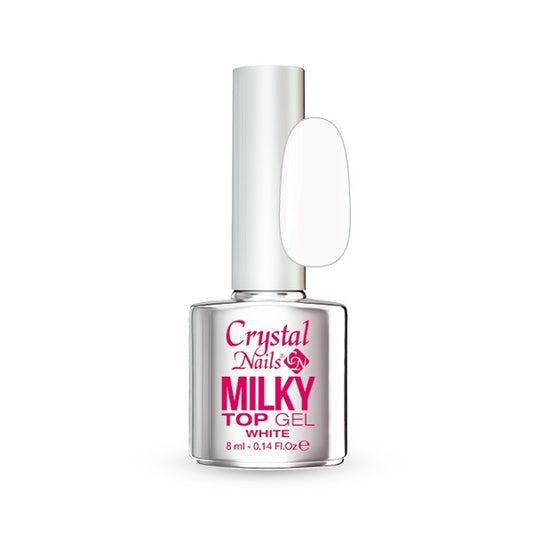 CRYSTAL NAILS - MILKY TOP GEL – White HEMA FREE