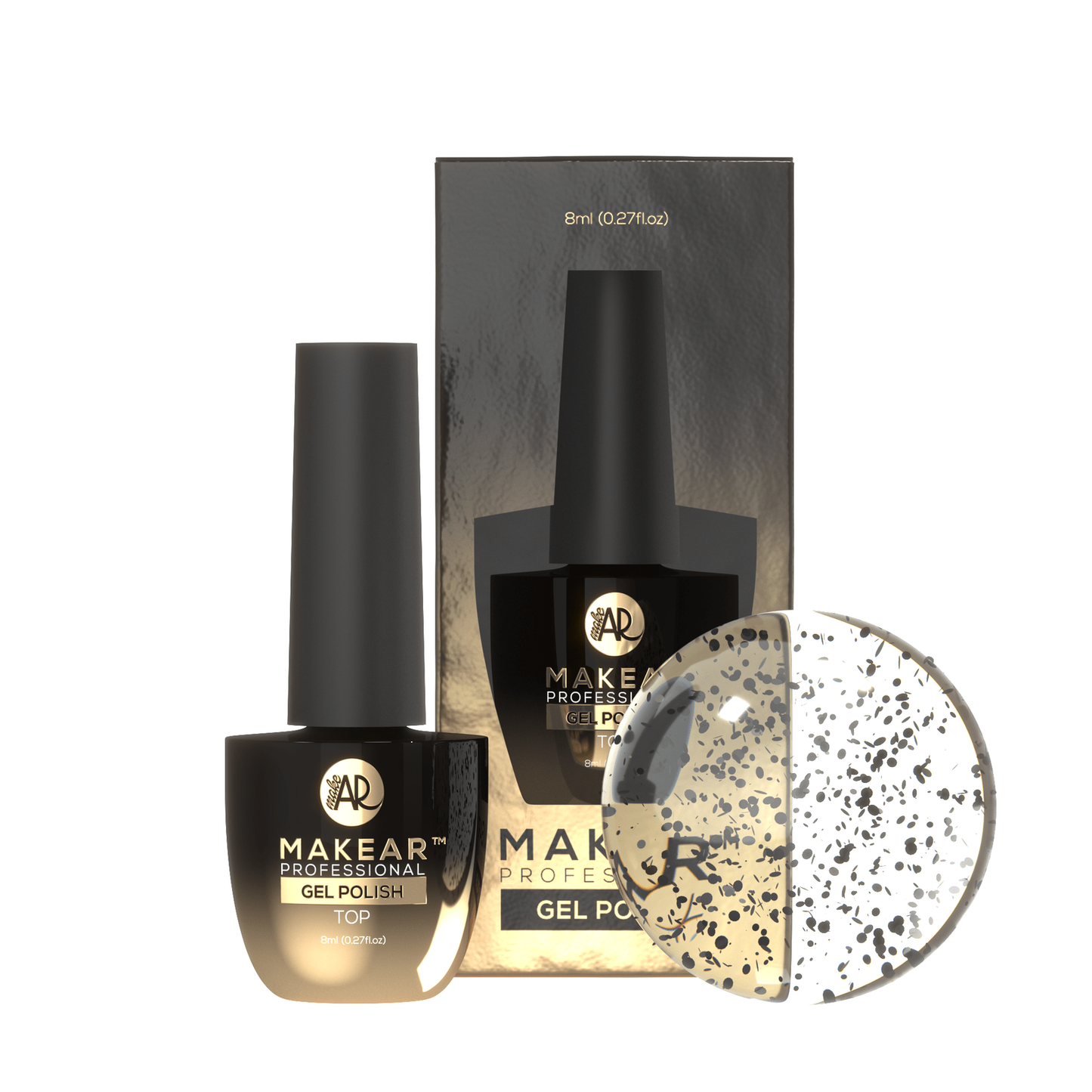 MAKEAR - Top No Wipe Dots Black - 8 ml.
