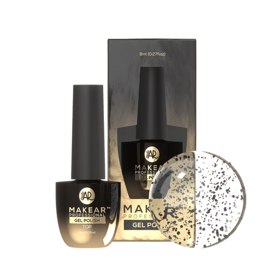 MAKEAR - Top No Wipe Dots Black - 8 ml.