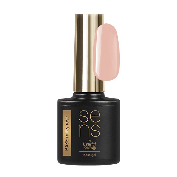 Crystal Nails - SENS BASE GEL #MILKY ROSE 10ml THF