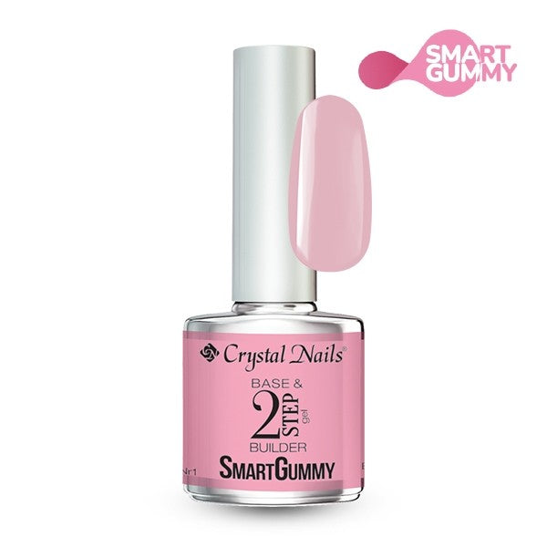 Crystal Nails - Smart Gummy Rubber Base Gel Nr1 Baby Pink 13ml