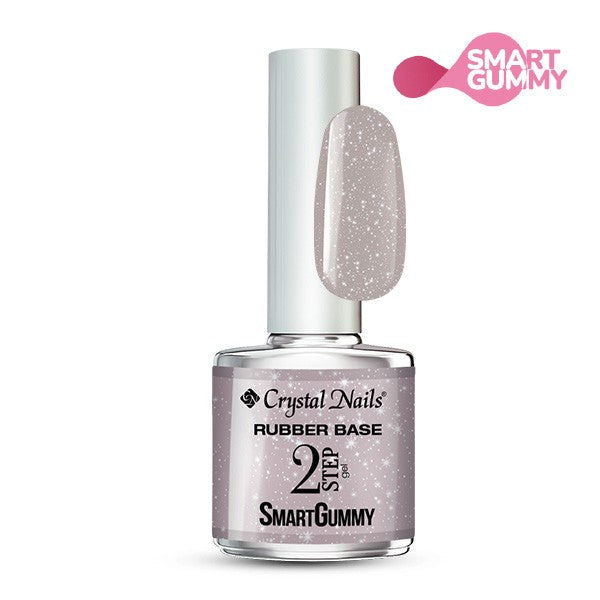 Crystal Nails - Smart Gummy Rubber Base Gel Nr52 Silver Cloud 8ml