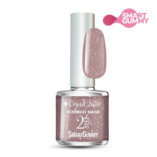 Crystal Nails - Smart Gummy Rubber Base Gel Nr54 Shimmer Tan 8ml