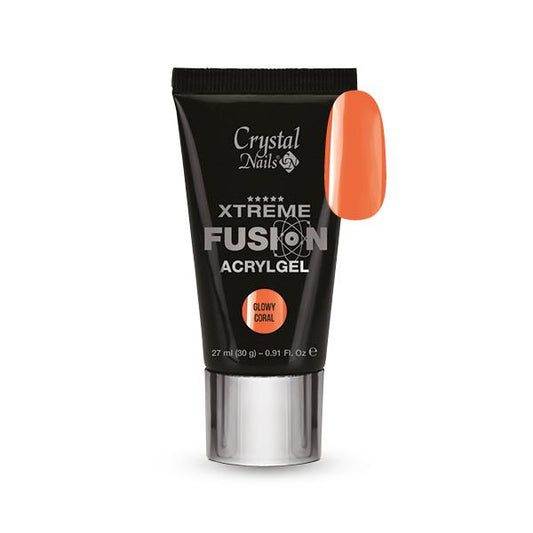 CRYSTAL NAILS - XTREME FUSION ACRYLGEL Glowy Coral
