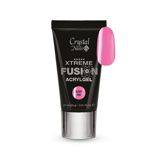 CRYSTAL NAILS - XTREME FUSION ACRYLGEL Glowy Pink