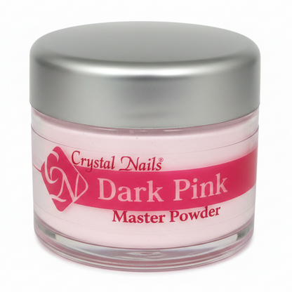 Crystal Nails Dark Pink Master Powder - alta contrasto sfondo bianco