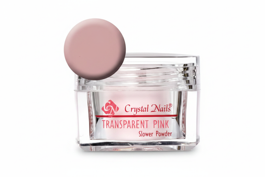 Crystal Nails Transparent Pink Slower Powder - migliorata