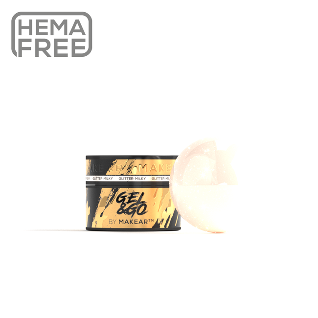 Gel UV Builder Makear GG20 Glitter Milky - Gel&Go