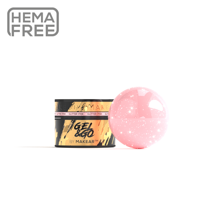 Gel UV Builder Makear GG22 Glitter Pink - Gel&Go