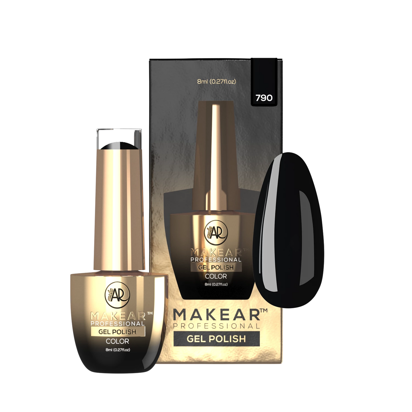 790 UV Gel Polish Makear Black 8 ml