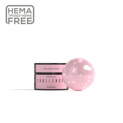 Makear - HG15 Challengel Shimmer Dark Rose - builder gel