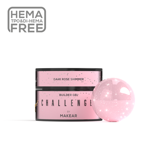 Makear - HG15 Challengel Shimmer Dark Rose - builder gel