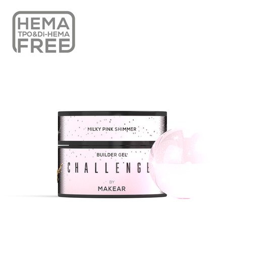 Makear - HG12 Challengel Shimmer Milky Pink - builder gel