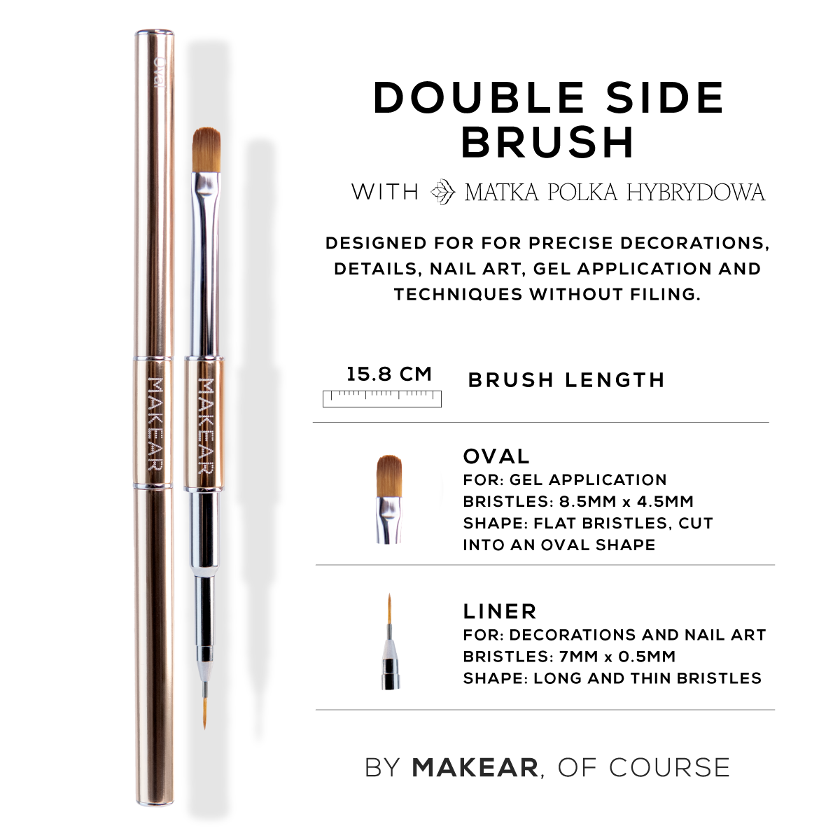 MAKEAR - Double-Sided Nail Styling Brush