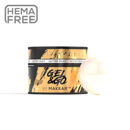 Gel UV Builder Makear GG20 Glitter Milky - Gel&Go