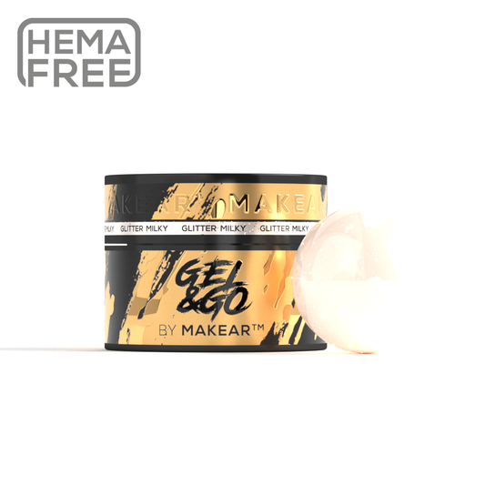 Gel UV Builder Makear GG20 Glitter Milky - Gel&Go