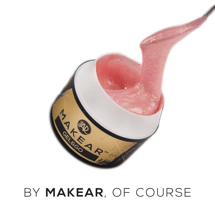 Gel UV Builder Makear GG22 Glitter Pink - Gel&Go