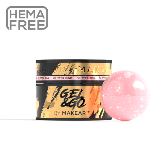 Gel UV Builder Makear GG22 Glitter Pink - Gel&Go