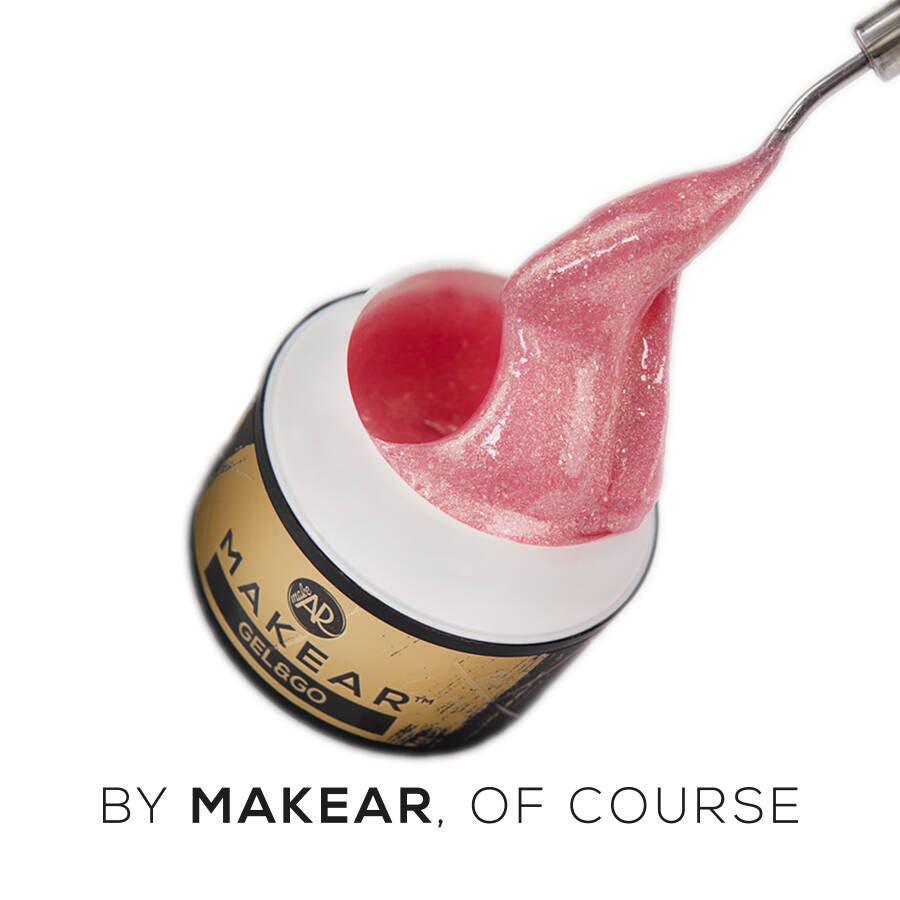 Gel UV Builder Makear GG23 Glitter Rose - Gel&Go
