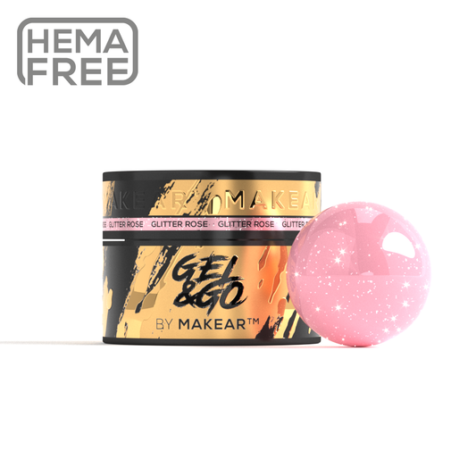 Gel UV Builder Makear GG23 Glitter Rose - Gel&Go