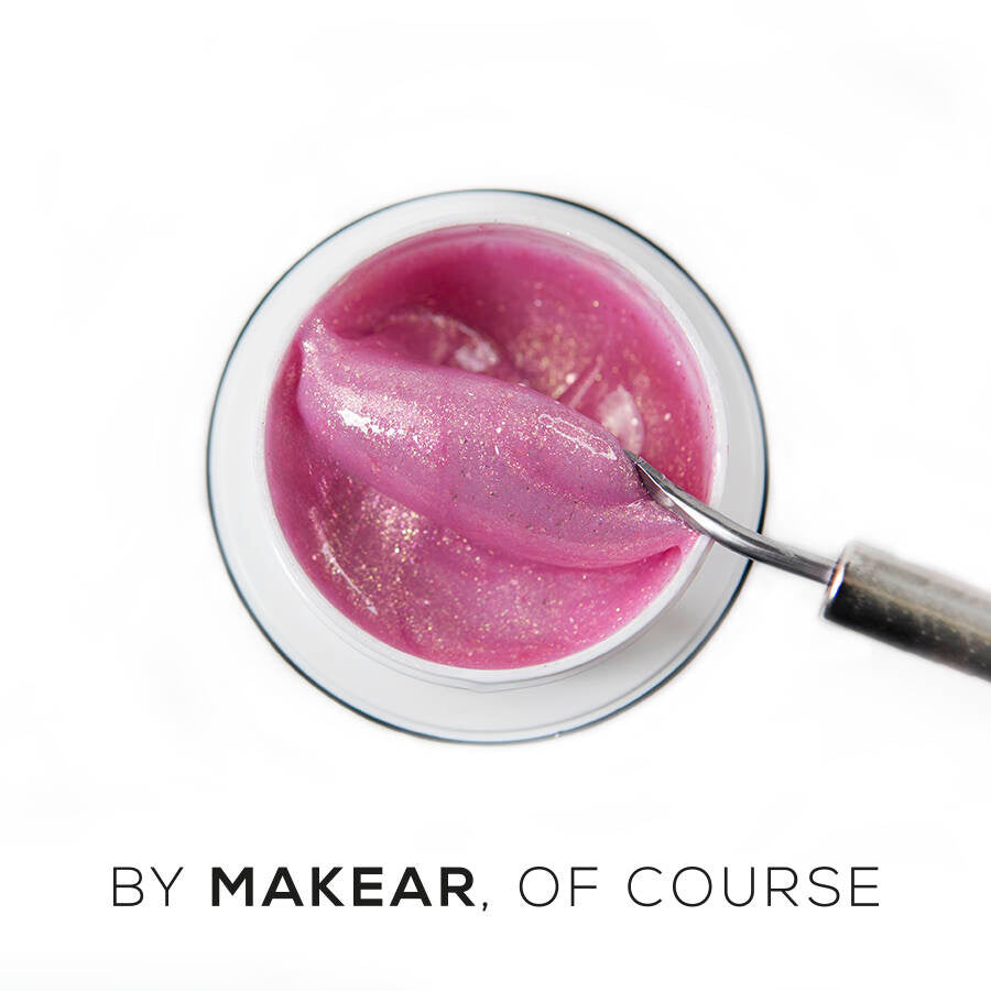 Gel UV Builder Makear GG24 Glitter Lila Rose- Gel&Go