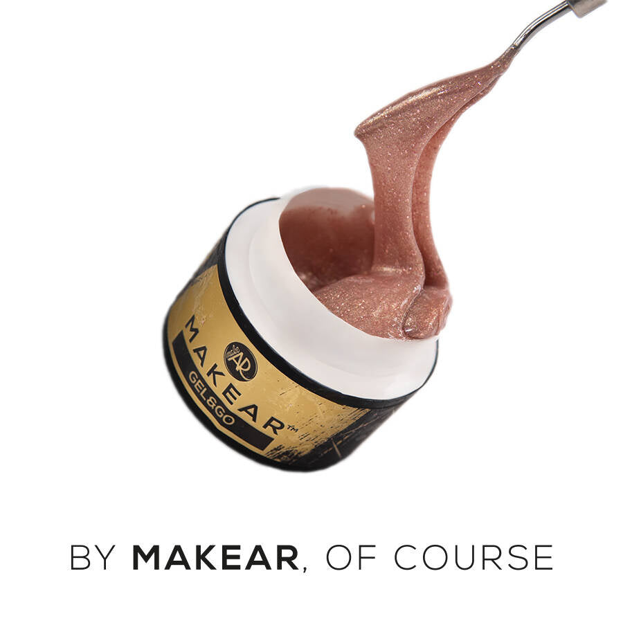 Gel UV Builder Makear GG25 Glitter Beige - Gel&Go
