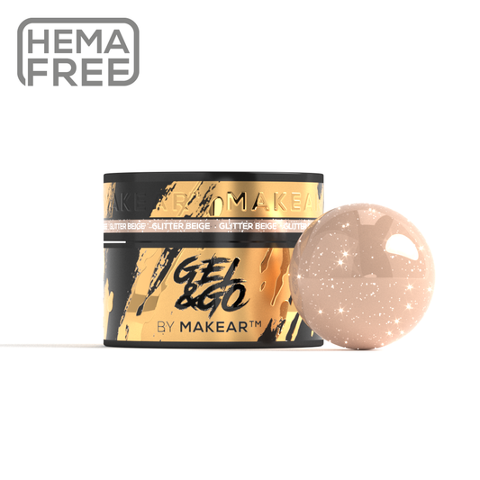 Gel UV Builder Makear GG25 Glitter Beige - Gel&Go