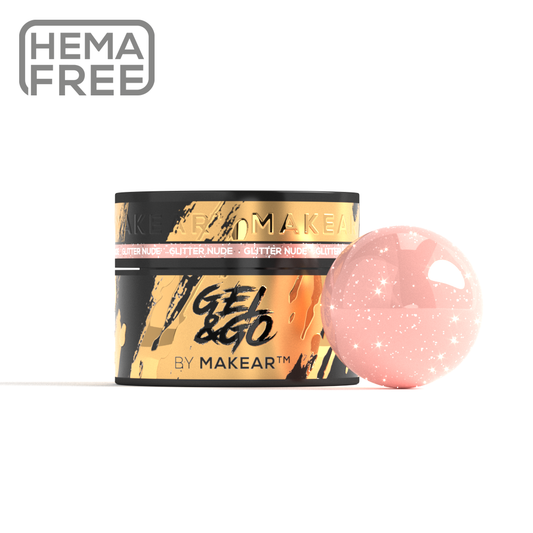 Gel UV Builder Makear GG26 Glitter Nude - Gel&Go
