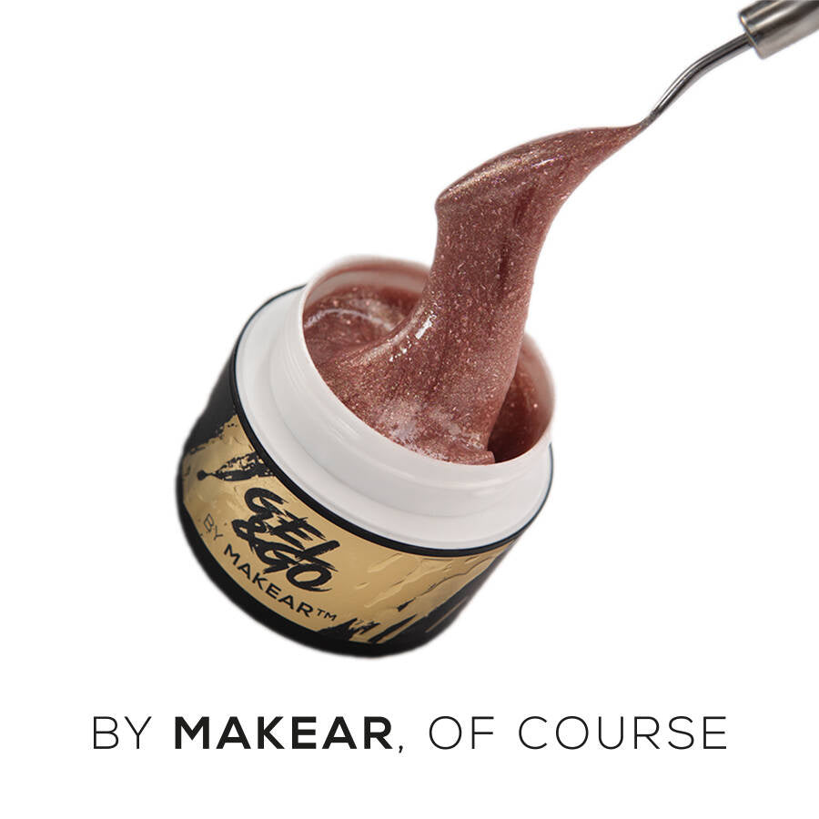 Gel UV Builder Makear GG27 Glitter Dark Rose - Gel&Go