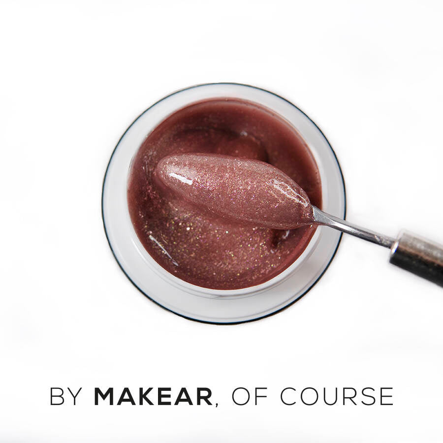 Gel UV Builder Makear GG27 Glitter Dark Rose - Gel&Go