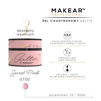 Gel UV Builder Makear GT02 Secret Pink - Geltix