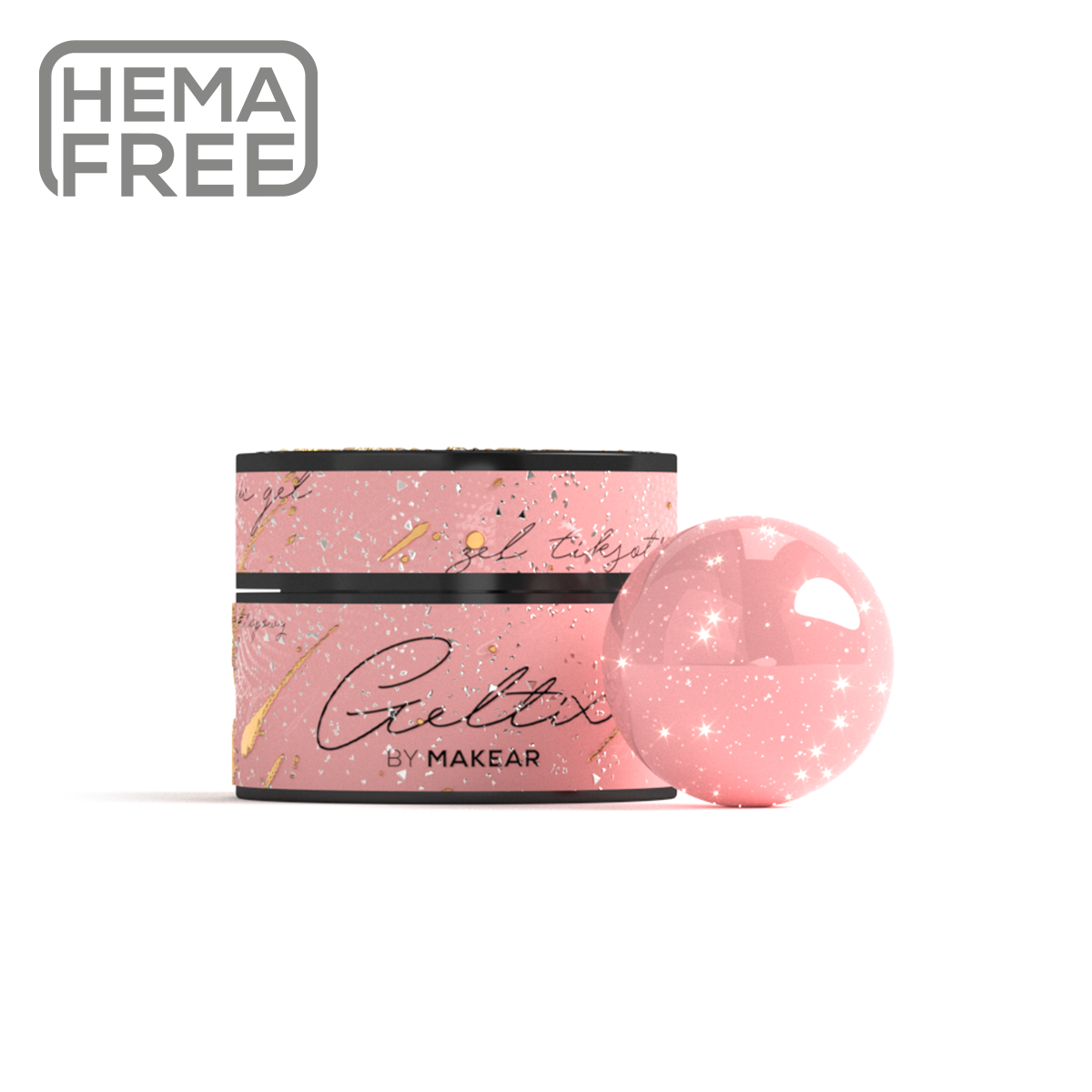 Gel UV Builder Makear GT06 Rose Shine - Geltix