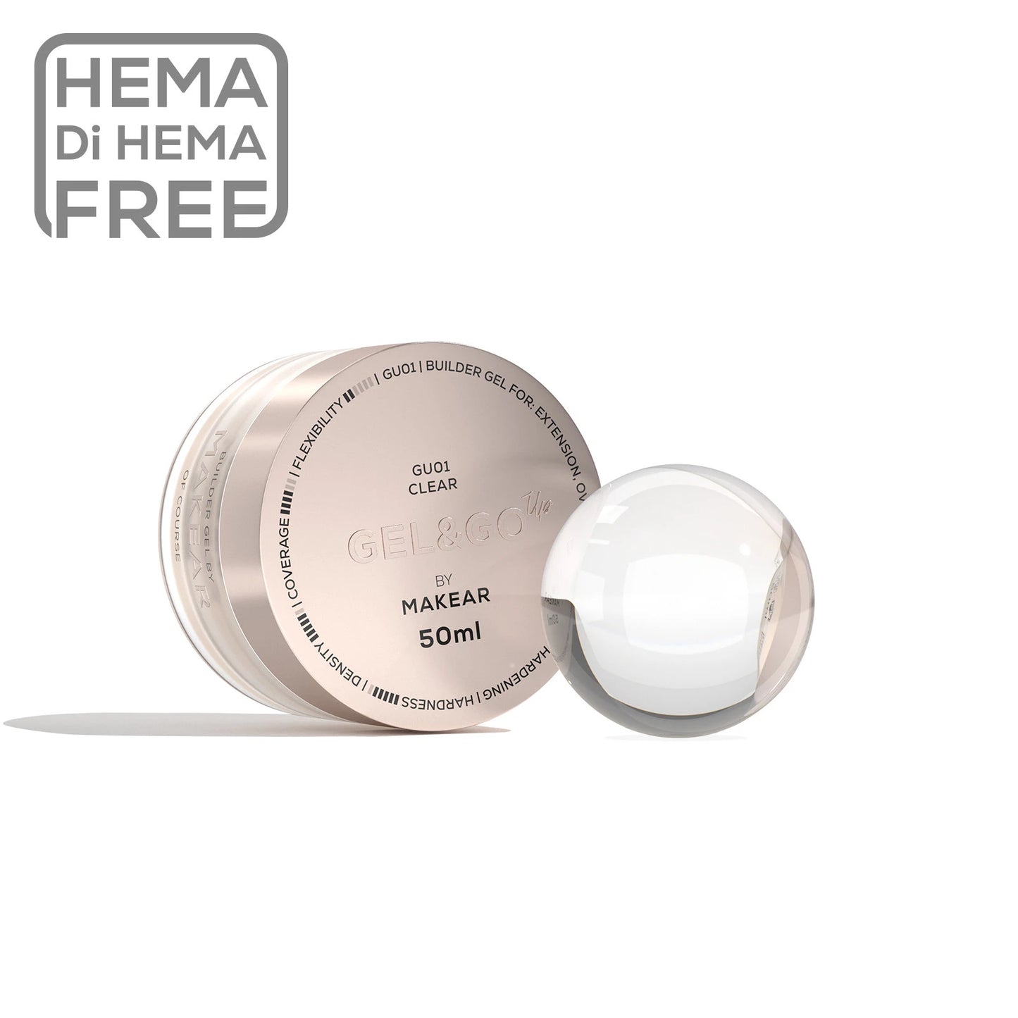 Makear Gel&Go Up Clear GU01 - builder gel