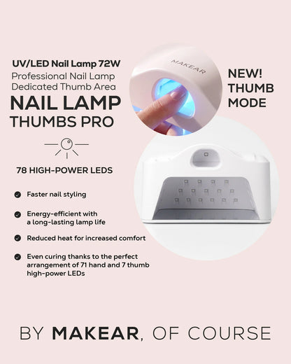 Lampada UV/LED MAKEAR Thumbs Pro 72 W (78 LED)