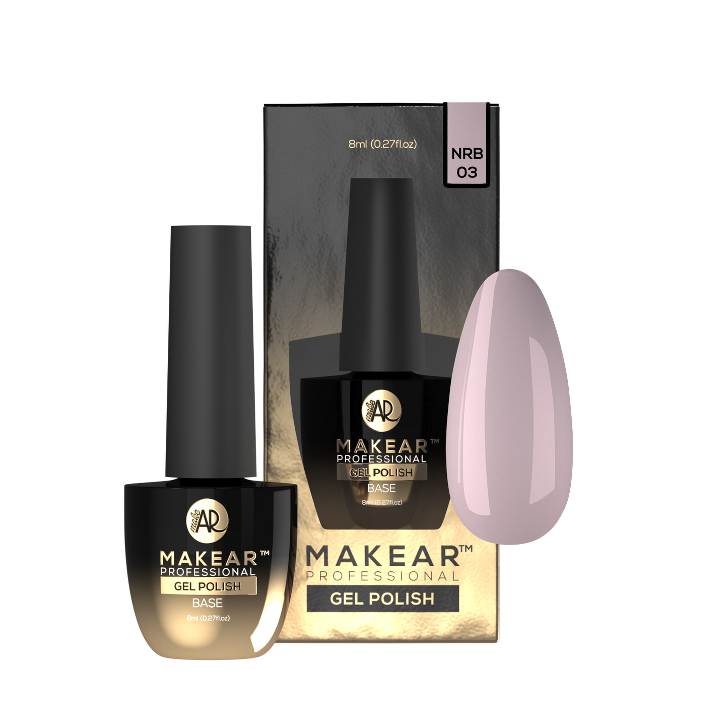 MAKEAR - Nude Rubber Base NRB03 Pudding Pink - 8ml
