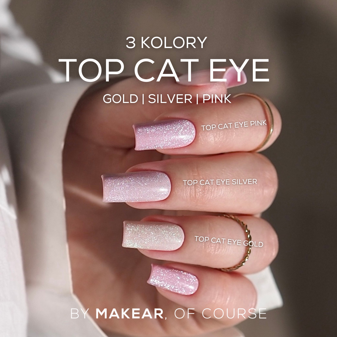 MAKEAR - Top No Wipe Cat Eye Pink - 8 ml.